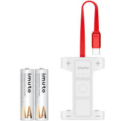 2 аккумуляторные батарейки Imuto AA 3600 mWh + зарядный кейс 2AA Dual Station Pro